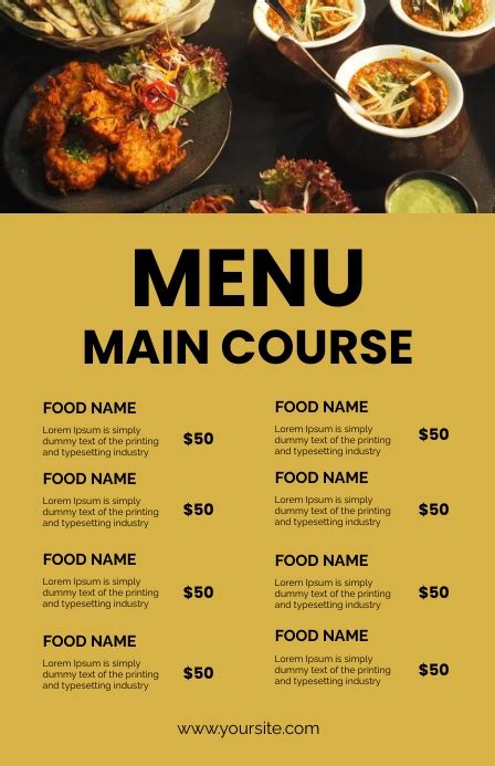 Image result for course menu template Menu template, Templates, Menu