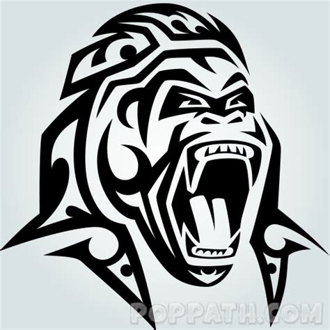 Image result for gorilla tribal tattoo Tribal tattoos, Gorilla tattoo