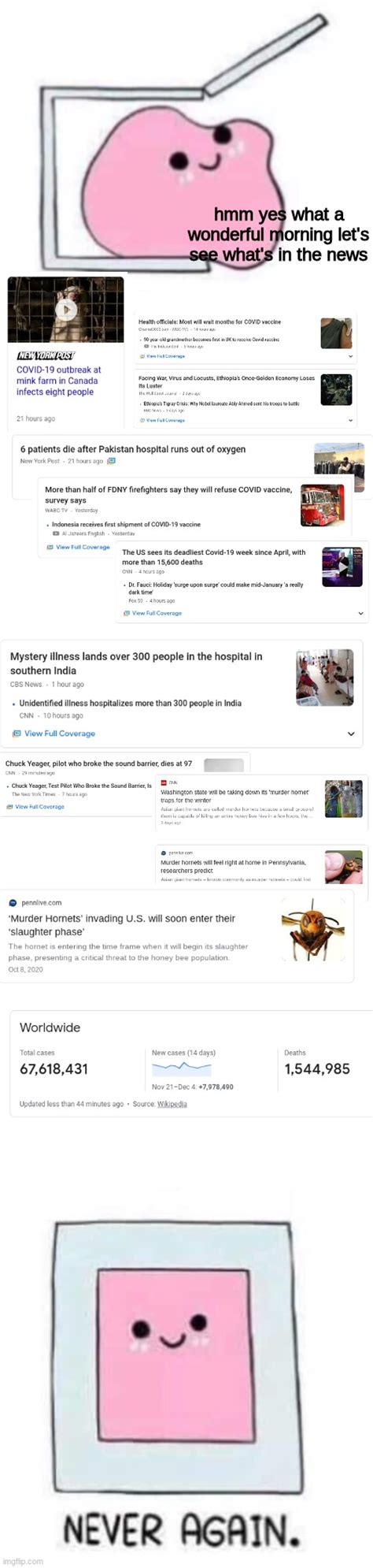 Image tagged in blank white template,never again Imgflip