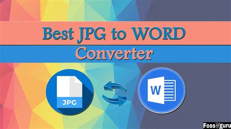 Convert WORD to PDF, EXCEL to PDF, PDF to WORD, POWERPOINT to IMAGE, VSDX to PDF, HTML to DOCX,EPUB to PDF, RTF to DOCX, XPS to PDF, ODT to DOCX, ODP to PPTX and many more document formats; Simple way to instant convert JPG to DOC; Convert JPG from anywhere - it works on all platforms including Windows, MacOS, ….