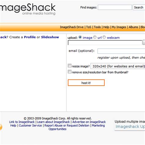 Imageshack. Jun 8, 2007 · June 8, 2007. Mac OS X only: Freeware app Image Upload Widget allows you to upload images to ImageShack using a drag and drop widget. Image Uploader Widget does more than just give you an easy to ... 