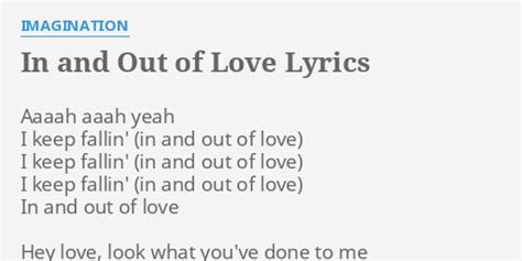 Imagination - In and out of Love Lyrics Lyrics.com