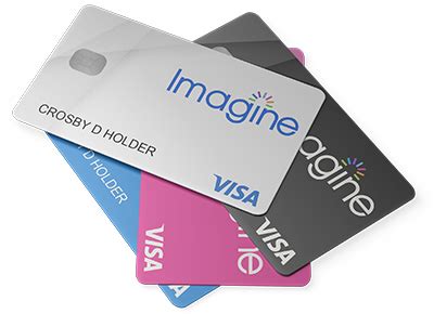 Imagine credit card. The Imagine Gold Card is a great unsecured credit card for anyone with not-so-great credit. Just because you don't have good credit doesn't mean you can't benefit from a great, unsecured card like the Imagine Gold Card. Some benefits of the Imagine Gold Card are as follows: Reports to all 3 major credit bureaus -- rebuild your credit! 