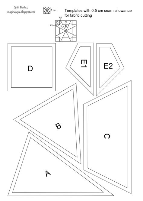Imaginesque Quilt Block 4 Pattern and Templates