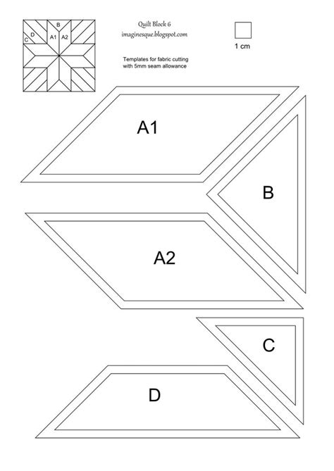 Imaginesque Quilt Block 6 Pattern and Templates