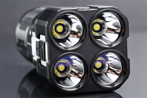 Imalent - 3 x 21700 Li-Ion batteries. The Imalent MS06 (MS06) released in 2020. It uses 6 x Cree XHP70.2 LEDs, SMO reflector and 3 x 21700 Li-Ion batteries. The powerful emitter in this flashlight provides up to 25000 lm output, 65800 cd intensity, and a beam distance of 513 m. The MS06 flashlight is an indispensable tool in various situations, from ...