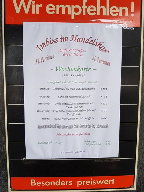 Imbiss im Handelshof restaurant, Stade - Restaurant reviews