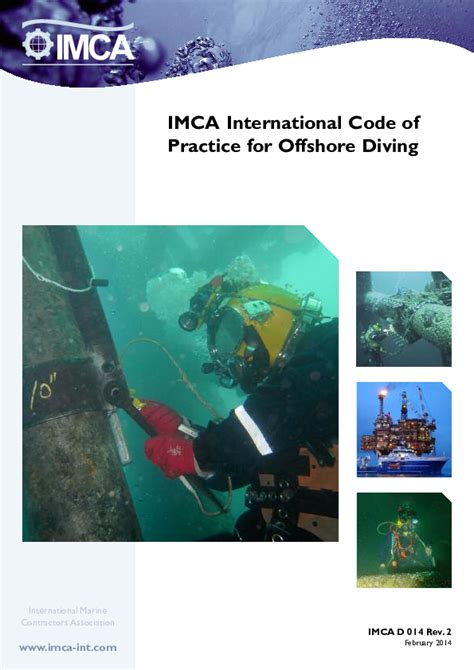 Imca international code of practice for offshore diving pdf.  The information contai...