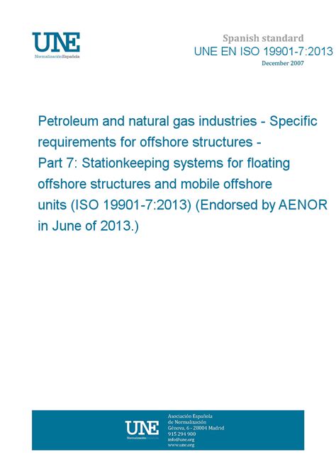 Imca standards pdf. pdf), Text File (.  EN ISO 19901-7:2013 PETROLEUM AND Summary ...