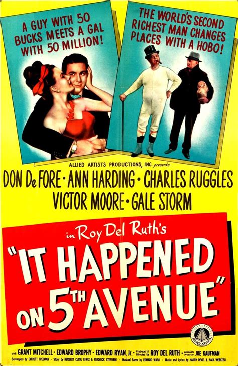 Imdb it happened on 5th avenue. It Happened on Fifth Avenue (1947) Dorothea Kent as Margie Temple. Menu. ... Well, it happened at the movies. Gregory Peck and this blonde were getting married. So I said to Whitey, I said, "Gee, I sure wish that was us." And Whitey said, "Uh-huh." And then I said, "Ain't marriage wonderful?" And Whitey said, "Uh-huh." 
