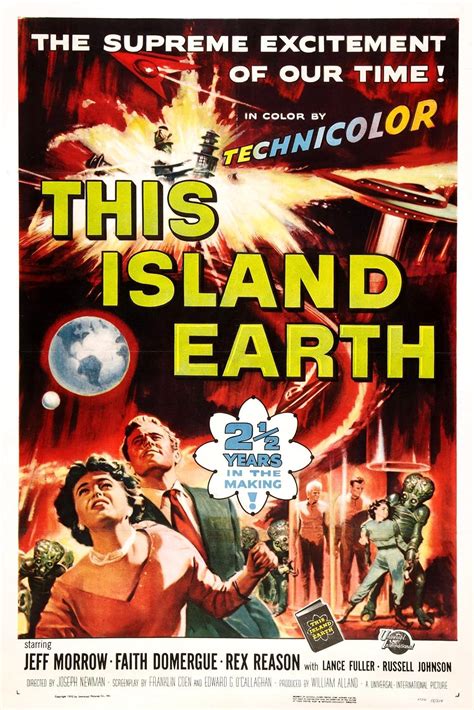 Imdb this island earth. [recalling the filming of and eventual audience reaction to The Giant Claw (1957)] We shot the film before we ever got a look at this monster that was supposed to be so terrifying.The producers promised us that the special effects would be first class. The director - Fred F. Sears - just told us, "All right, now you see the bird up there, and … 