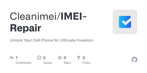 Imei repair tool github.  Contribute to Cleanimei/IMEI-Repair development ...