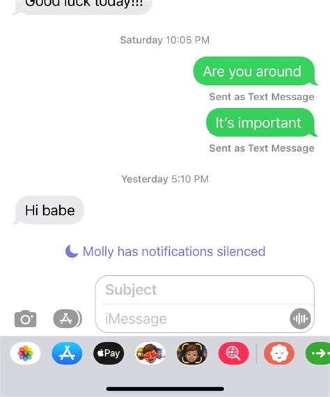 Imessage has notifications silenced. Focus mode notification silence bug. I’m using a bed time focus mode which is active from 12AM to 8AM where my notifications are silenced. My boyfriend shows me his phone at like 2PM or any time and it still says my notifications are silenced in iMessages. They are not actually silenced. Also, I’m experiencing same thing on my end. 