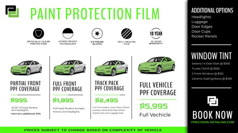 Immaculate Paint Protection Film Pricing