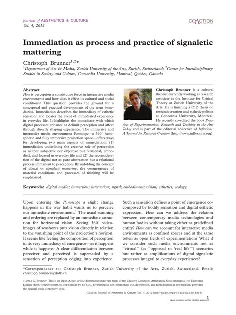 Immediation as process and practice of signaletic mattering