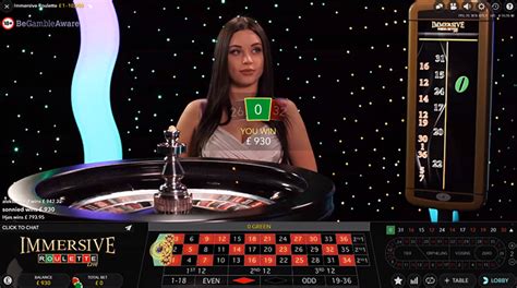 immersive roulette live dealer Canada