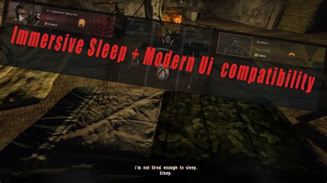 Immersive Sleep v1.2.1 addon - S.T.A.L.K.E.R. Anomaly mod