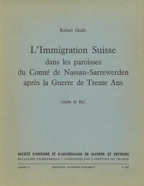 Immigration suisse dans les paroisses du comté de nassau sarrewerden après la geurre de trente ans. - Solution manual for hayt and kemmerly.