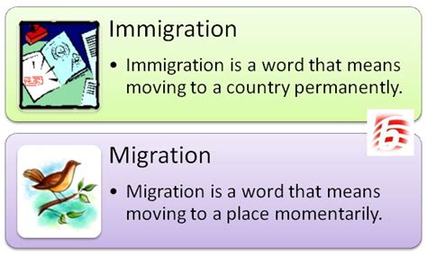 Immigration vs. Migration - What