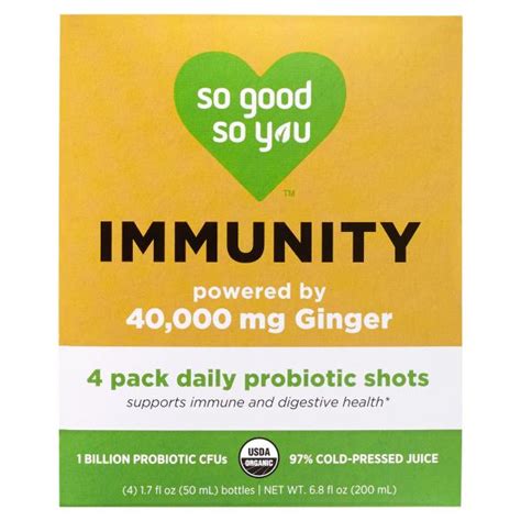 Support your immune health with the small but mighty Suja Organic Cold-Pressed Immunity Defense Shot. Full of plant-based ingredients like ginger, turmeric, echinacea, live probiotics and black pepper, this shot is sure to give you the immunity boost your body needs anytime of the day. Just give it a shake and enjoy the immune supporting benefits. . 