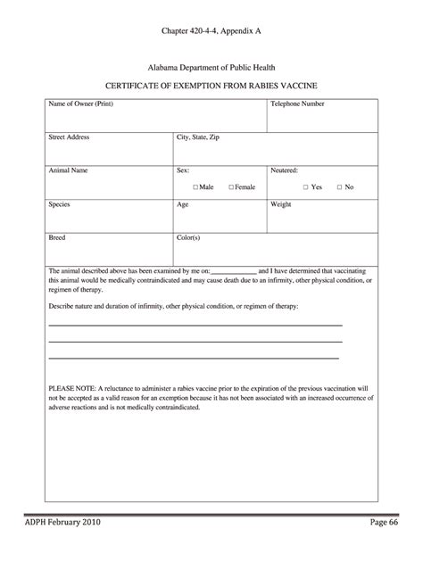 Immunization Certificate Format