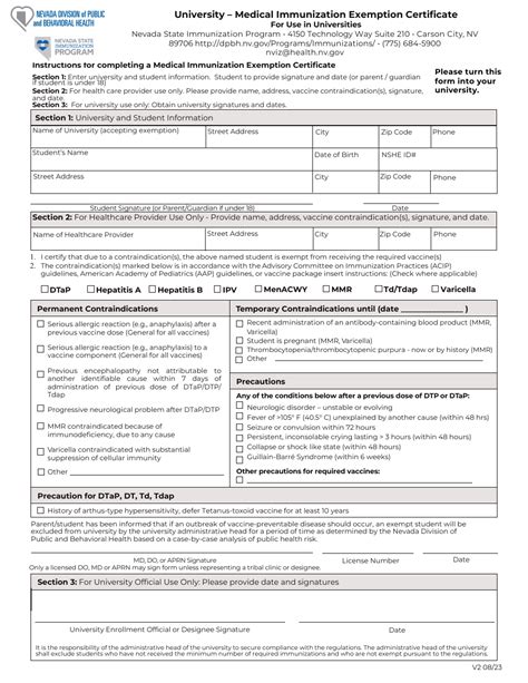 Immunization Exemption Request Fill Out and Sign Printable PDF