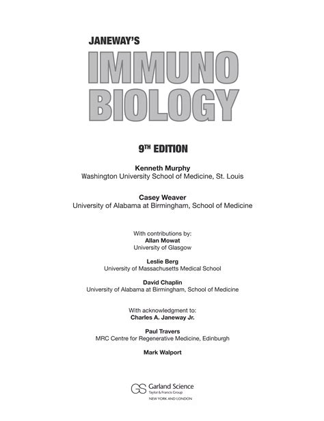 Immunology Textbook Janeway Pdf