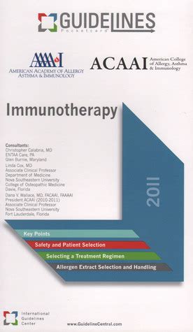 Immunotherapy guidelines pocketcard by christopher calabria. - Braun food processor 4259 instruction manual.