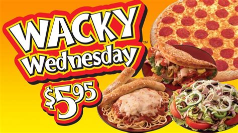 ALL DAY! Call 573-756-9100 or order online at Imospizza.com. We deliver up to 8 miles out. Happy Wacky Wednesday! Imos Pizza Farmington. Pizza place.. 