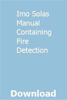 Imo solas manual containing fire detection. - Guida allo studio delle forme musicali strumentali.