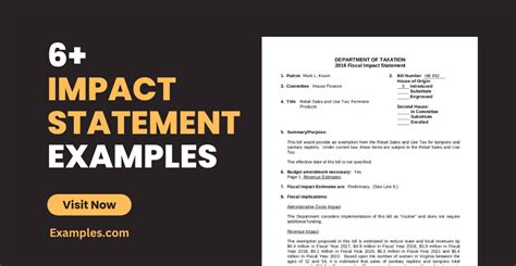 Impact Statement 6+ Examples, Format, How to Write, Pdf