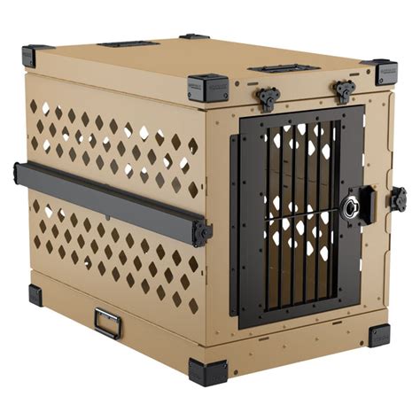 Impact crates. Impact will tell you to buy the large crate if your pet is large to extra-large in size. Sargent is a 105-pound massive GSD, and we quickly realized that we could have easily ordered the 40” version and that the 48” version would easily house 2-3 dogs. 