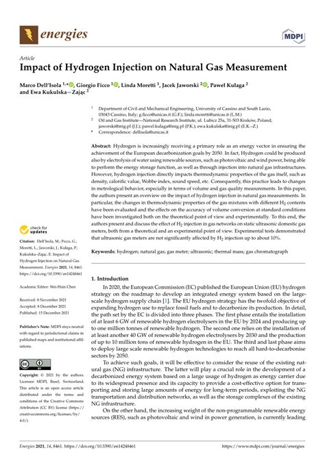 Impact of Hydrogen Injection on Natural Gas Measurement