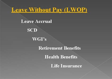 Impact of LWOP on benefits. - Federal Employees Benefits Q&A