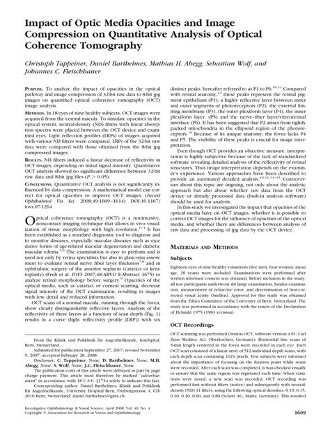 Impact of Optic Media Opacities and Image Compression on …