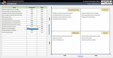 Impacteffort Matrix Excel Template Excel Tools Excel Etsy Singapore