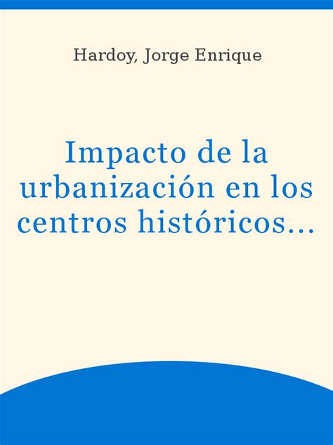 Impacto de la urbanización en los centros históricos latinoamericanos. - 1980 mitsubishi lancer ex repair manual.