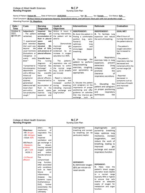 Impaired Gas Exchange PDF Breathing Respiratory Tract - Scribd