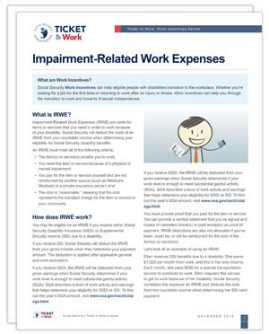 Impairment-Related Work Expenses - Social Security Administration