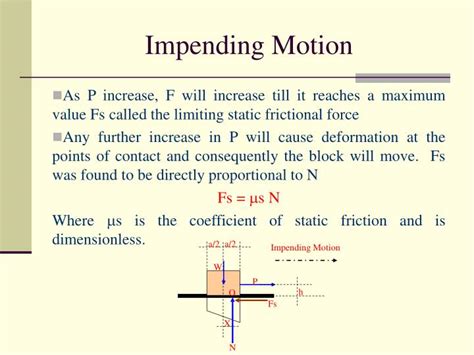 Impending motion