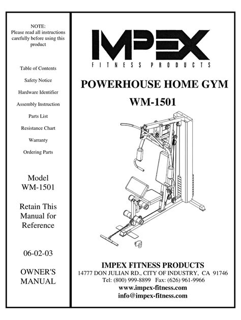 Impex power house wm1501 workout manual. - Gulf stream 3 structural repair manual.