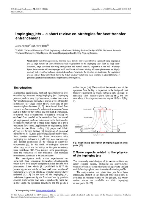 Impinging jets – a short review on strategies for heat transfer …