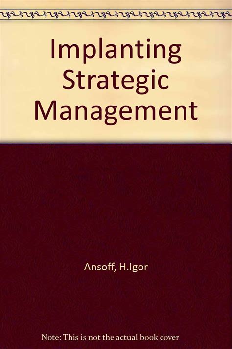 Full Download Implanting Strategic Management By H Igor Ansoff