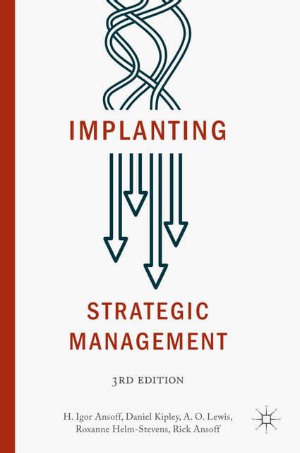 Download Implanting Strategic Management By H Igor Ansoff