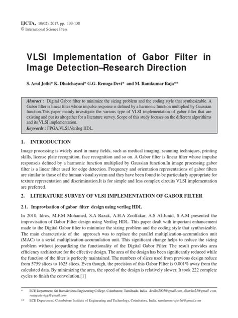 Implementation Of Gabor Filter Code In Xilinx