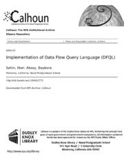 Implementation of Data Flow Query Language (DFQL)