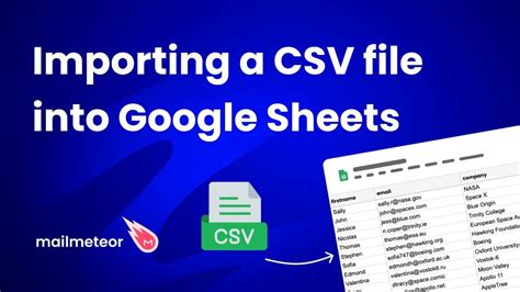 Import CSV data into Google Sheet files demo YouTube
