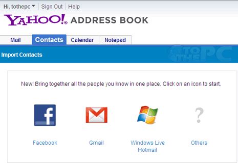 Import Contacts to Yahoo Mail From Gmail and Facebook