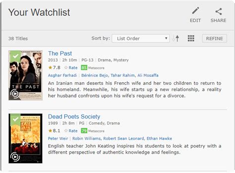 Import Watchlist - IMDb