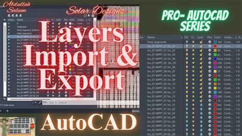Import and Export layers in AutoCad for fast working YouTube